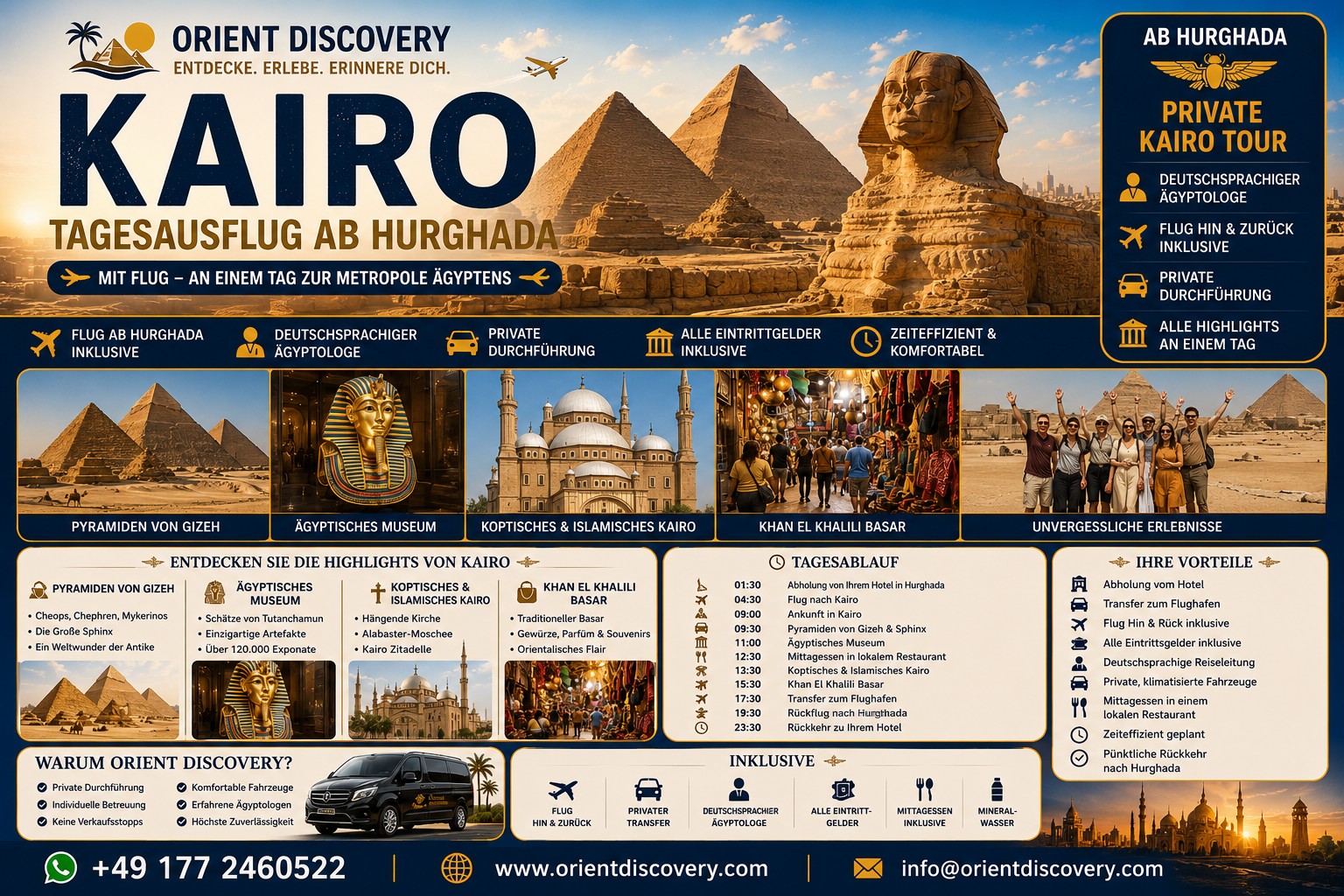 Privater Tagesausflug nach Kairo mit Flug ab Hurghada