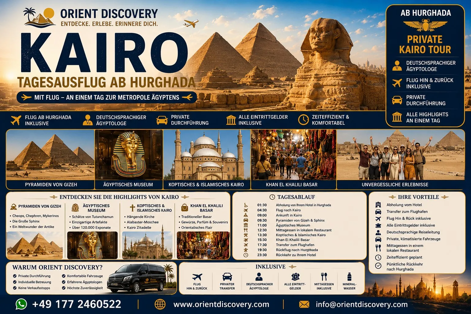 Privater Tagesausflug nach Kairo mit Flug ab Hurghada