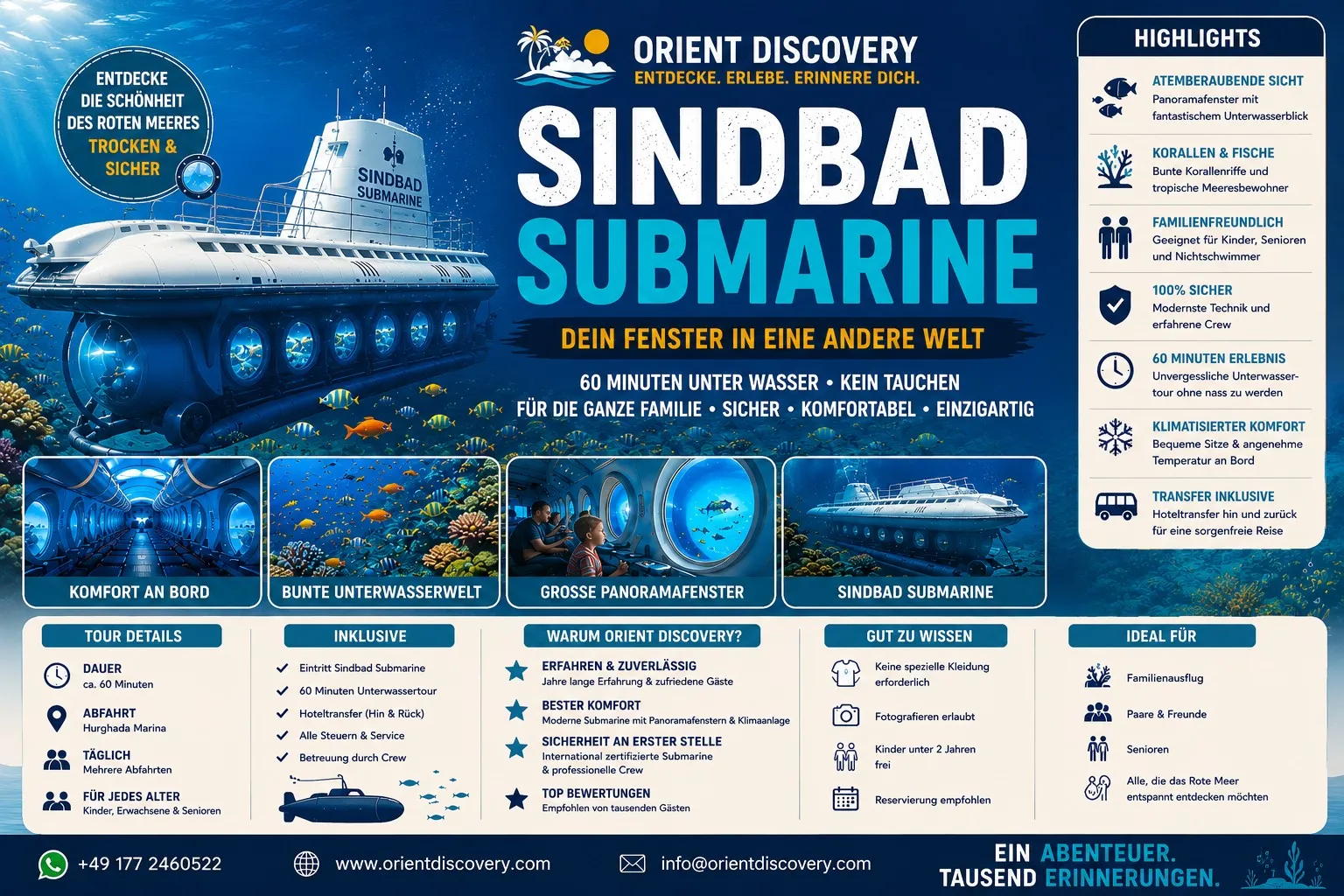 Sindbad U-Boot Hurghada – Unvergessliches Unterwasserabenteuer im Roten Meer