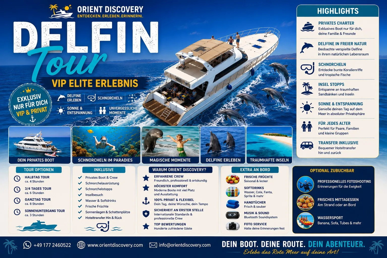 Delfin-Ausflug Hurghada – VIP Elite Erlebnis im Roten Meer