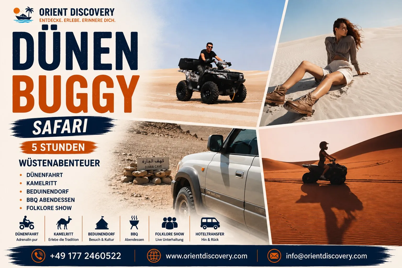 Private 5-Stunden Dünenbuggy-Safari mit Kamelritt, Abendessen & Folklore – Hurghada
