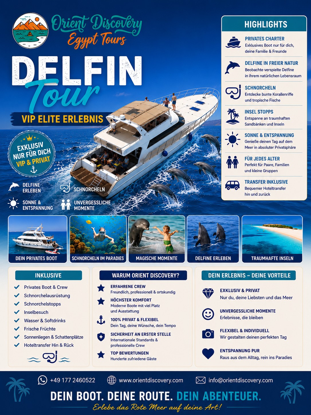 Delfin-Ausflug Hurghada – VIP Elite Erlebnis im Roten Meer