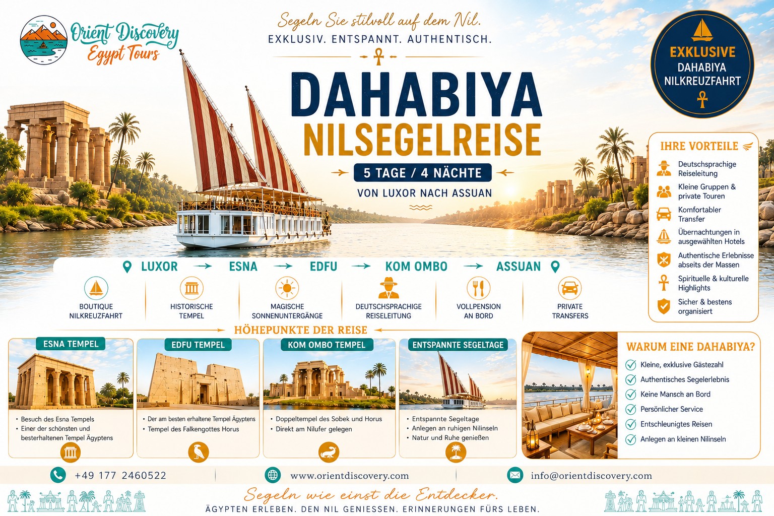 Exklusive Dahabiya-Nilkreuzfahrt | 5 Tage von Luxor nach Assuan Photo 2