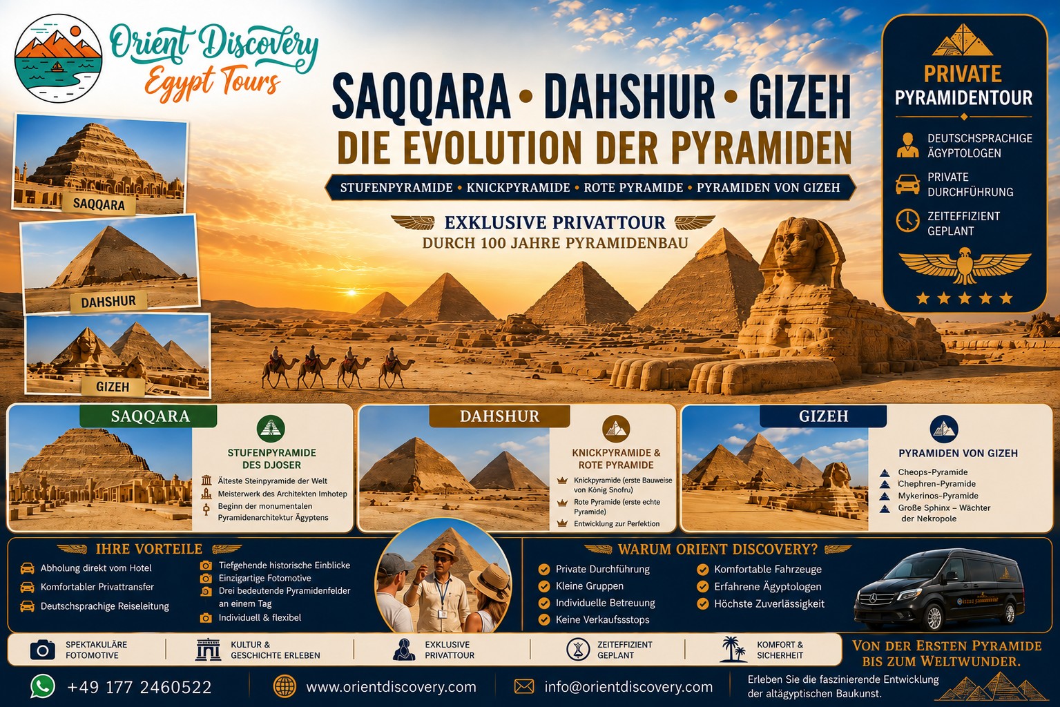 Exklusiver privater Pyramiden-Ausflug nach Sakkara, Dahschur & Gizeh Photo 1