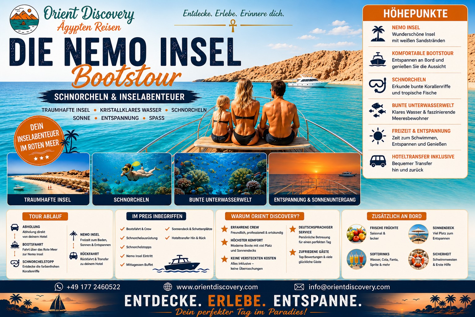 Nemo Island Bootsausflug Hurghada | Schnorcheln & Inseltour