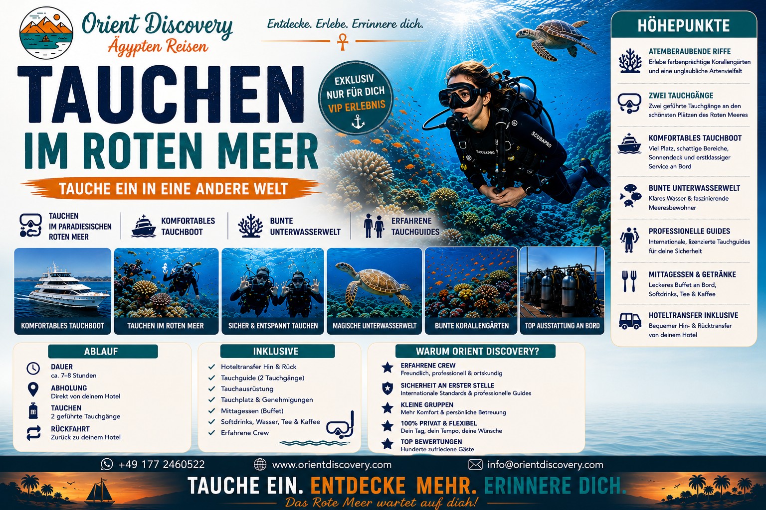 Tauchtag im Roten Meer ab Hurghada  