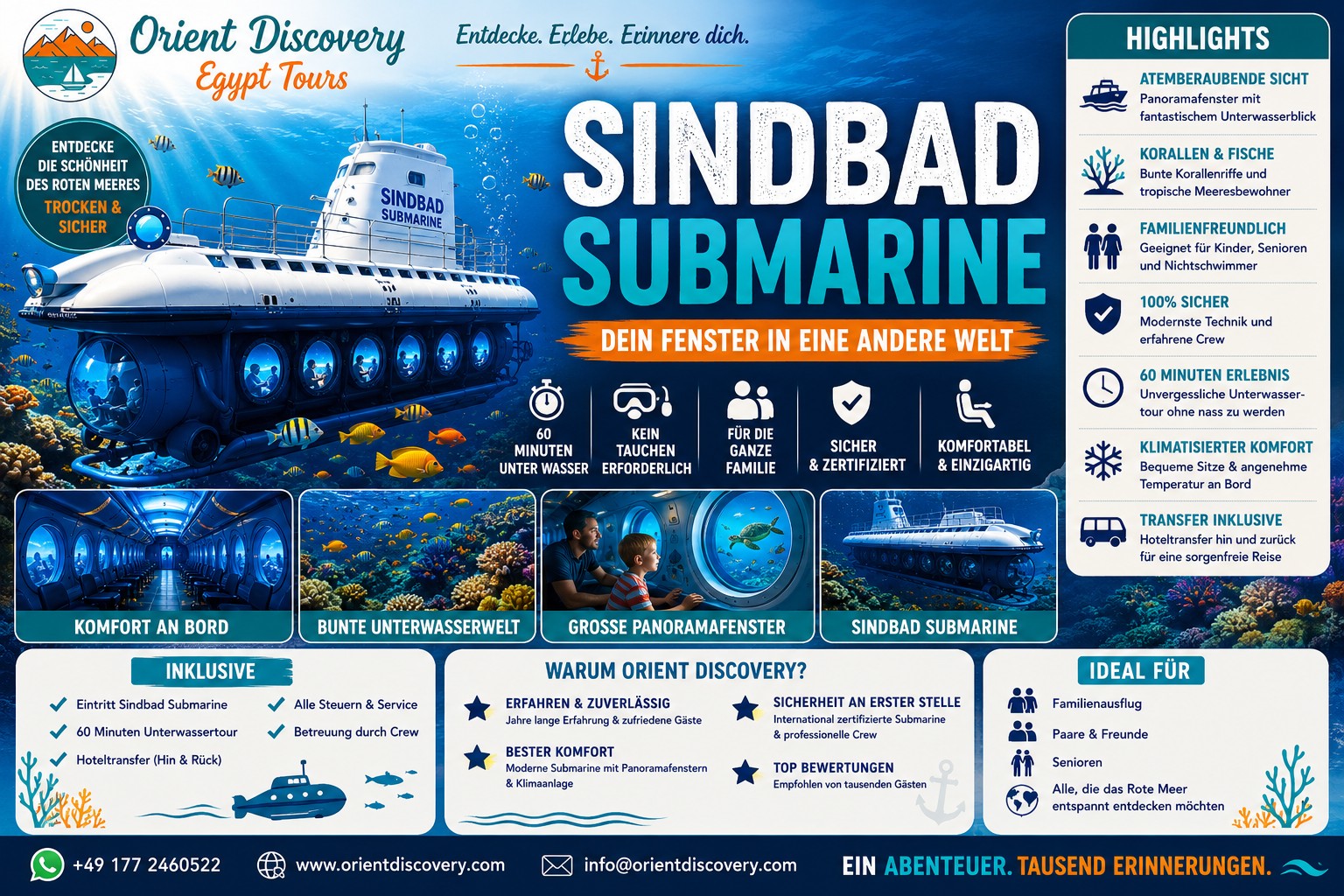 Sindbad Submarine Hurghada – Unforgettable Underwater Adventure in the Red Sea