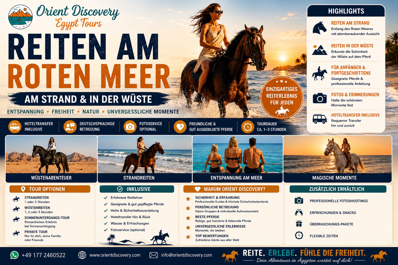 Horse Riding in Hurghada | Beach and Desert Rides