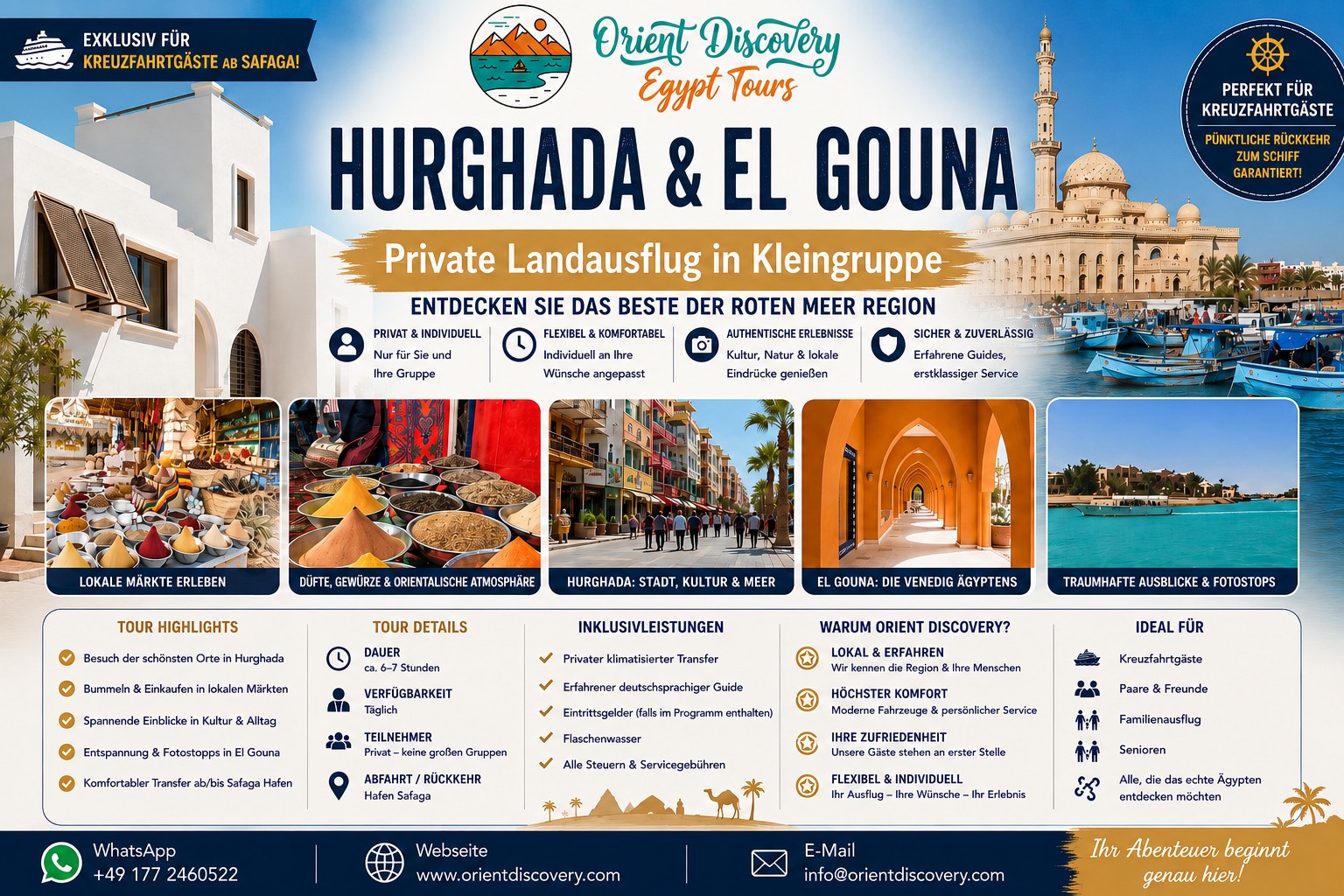 Hurghada & El Gouna Privater Landausflug | Ab Safaga Hafen