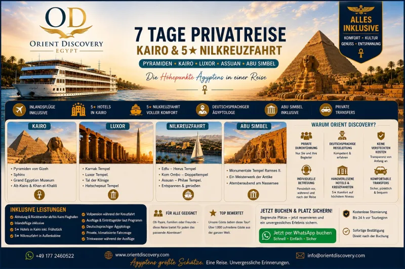 Private 7-Tage-Rundreise | Kairo, Nilkreuzfahrt & Abu Simbel 